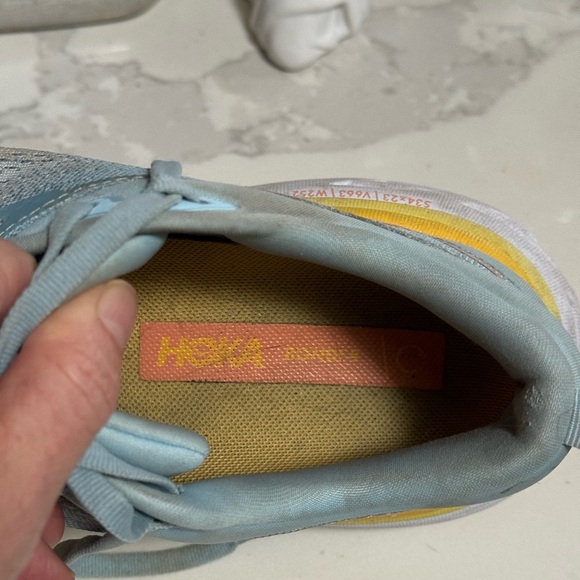 Hoka Running Shoes - Gray and Orange size 7.5 - Picture 8 of 8